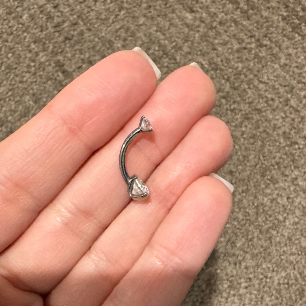 Silver Belly Button Ring - image 3